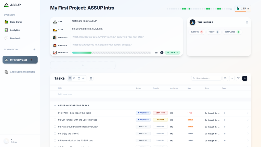 ASSUP User Interface